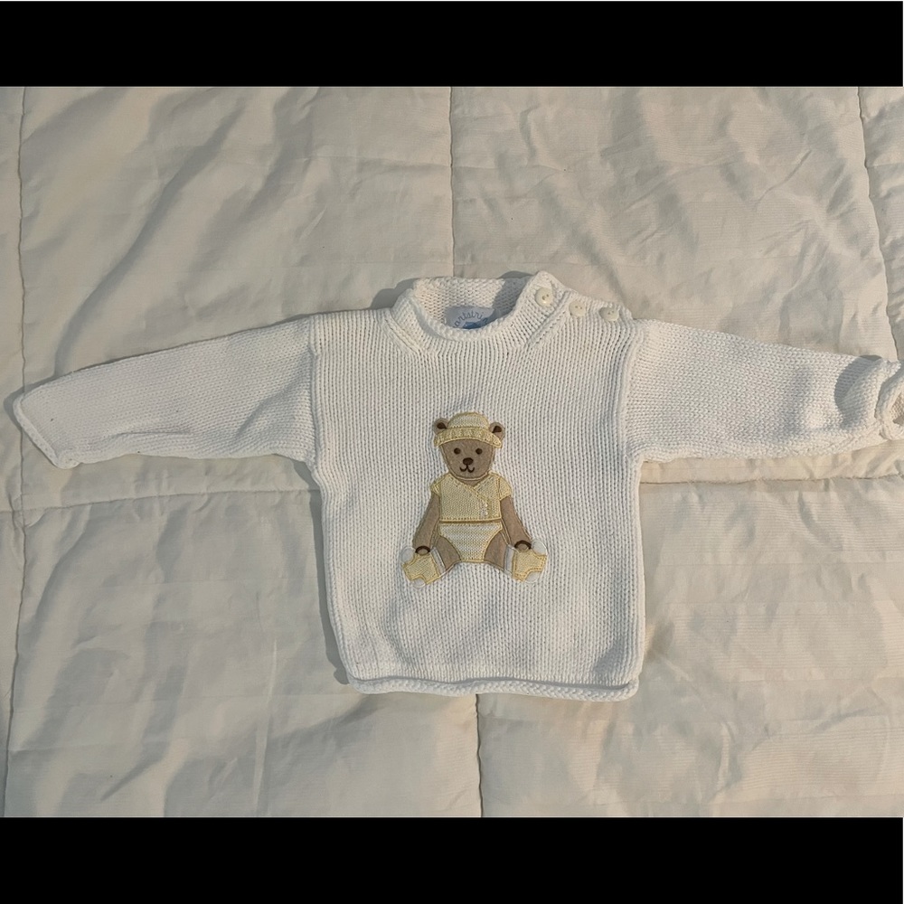 Hartstrings White Teddy Bear Sweater